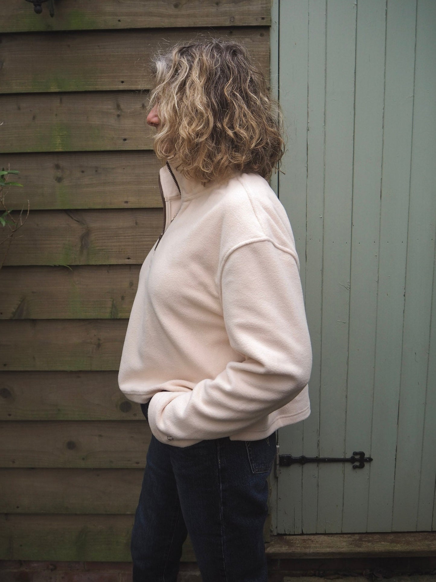 The Courchevel | 1/4 Zip Fleece | Cream